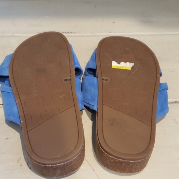Vince Camuto Shoes | Vince Camuto Blue Suede Slides | Poshmark